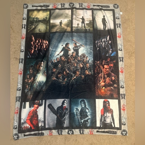 Other - The Walking Dead 38X50 Blanket Brand New Daryl Dixon Rick Grimes Negan TWD swag